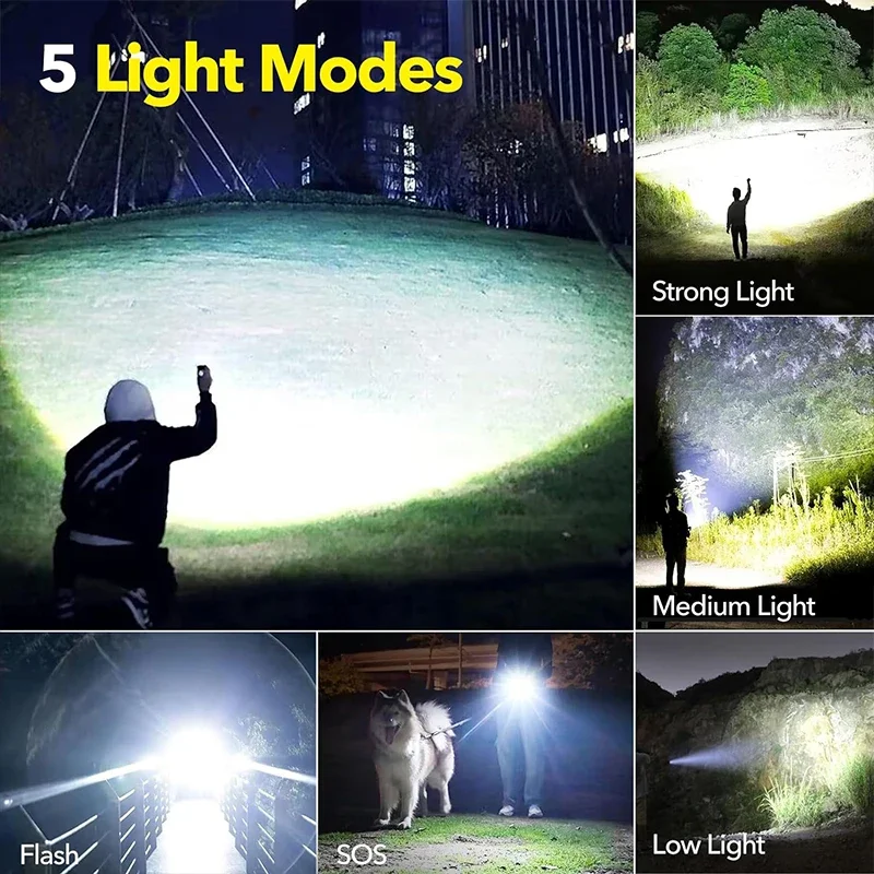 High Power LED Flashlight Rech - Outdoor Camping Lamp ulasan dan harga
