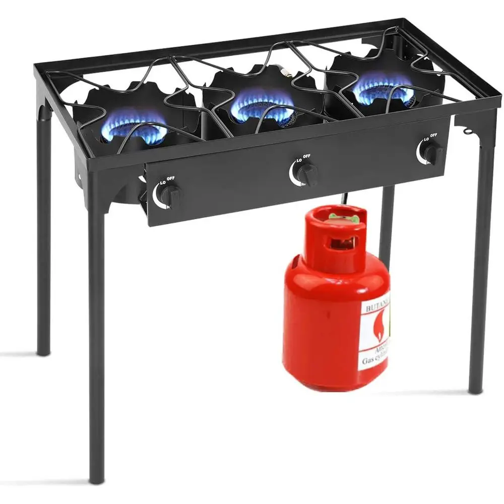 Portable 3-Burner Propane Gas  - Outdoor Camping Burner ulasan dan harga