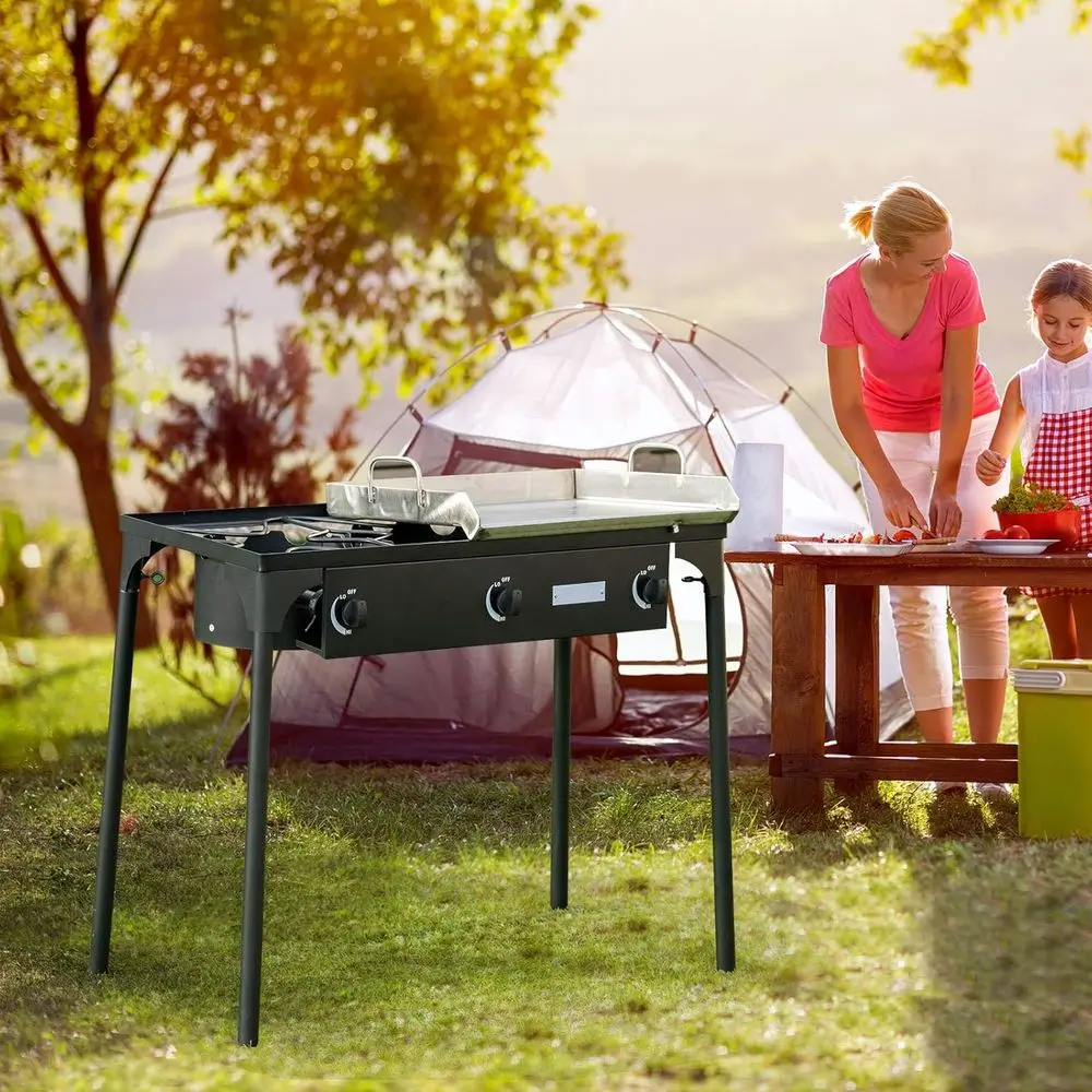 Portable 3-Burner Propane Gas  - Outdoor Camping Burner ulasan dan harga