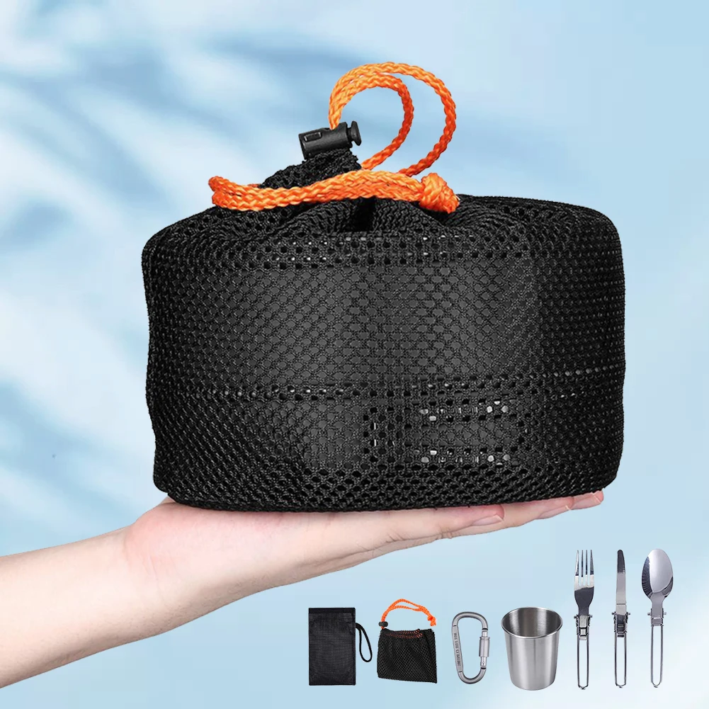 Camping Cookware Kit Kettle Po - Outdoor Camping Cooking Set ulasan dan harga