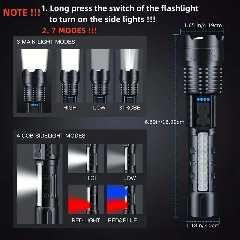 Powerful LED Flashlight Batter - Outdoor Camping Lamp ulasan dan harga