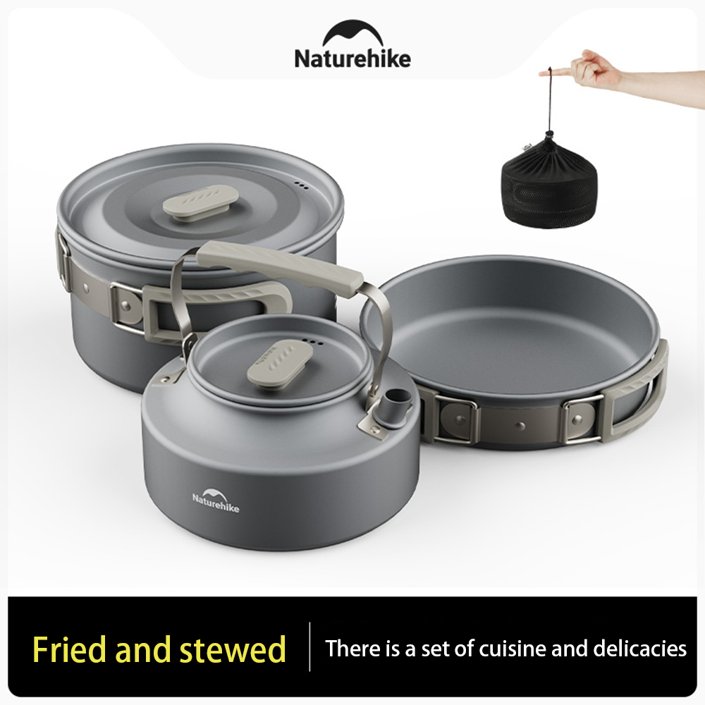 Naturehike Outdoor Pot Set,Cam - Outdoor Camping Cooking Set ulasan dan harga