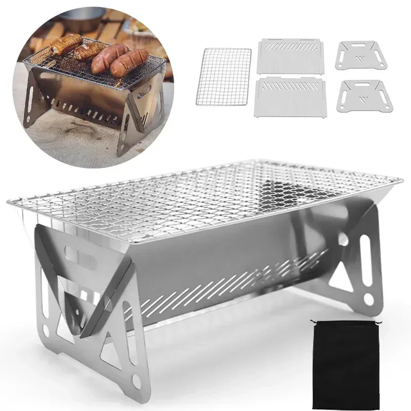 Portable Folding Barbecue Gril - Outdoor Camping Gas Heater ulasan dan harga